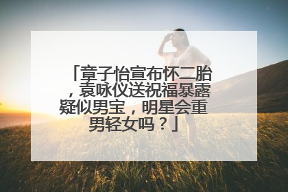 章子怡宣布怀二胎，袁咏仪送祝福暴露疑似男宝，明星会重男轻女吗？