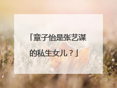 章子怡是张艺谋的私生女儿？