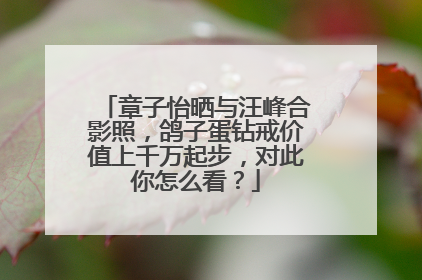章子怡晒与汪峰合影照,鸽子蛋钻戒价值上千万起步,对此你怎么看?
