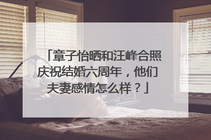 章子怡晒和汪峰合照庆祝结婚六周年，他们夫妻感情怎么样？