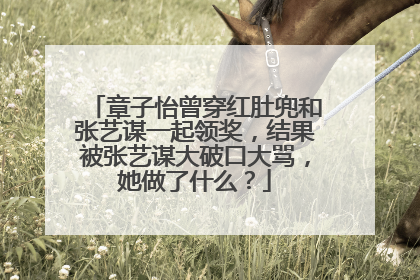 章子怡曾穿红肚兜和张艺谋一起领奖，结果被张艺谋大破口大骂，她做了什么？