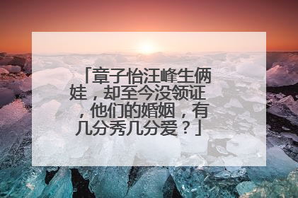 章子怡汪峰生俩娃,却至今没领证,他们的婚姻,有几分秀几分爱?