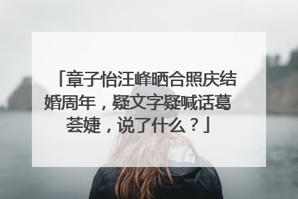 章子怡汪峰晒合照庆结婚周年，疑文字疑喊话葛荟婕，说了什么？