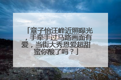 章子怡汪峰近照曝光，手牵手过马路画面有爱，当街大秀恩爱超甜蜜你酸了吗？