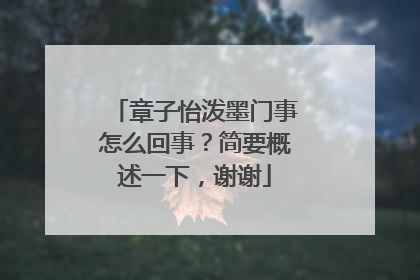 章子怡泼墨门事怎么回事？简要概述一下，谢谢