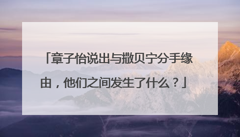 章子怡说出与撒贝宁分手缘由,他们之间发生了什么?