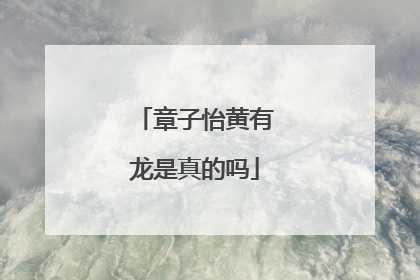 章子怡黄有龙是真的吗