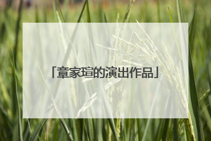 章家瑄的演出作品