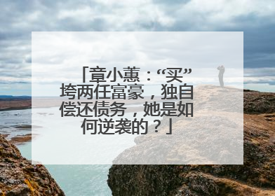 章小蕙：“买”垮两任富豪，独自偿还债务，她是如何逆袭的？