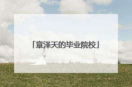 章泽天的毕业院校