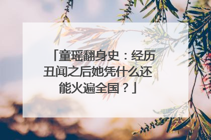 童瑶翻身史:经历丑闻之后她凭什么还能火遍全国?