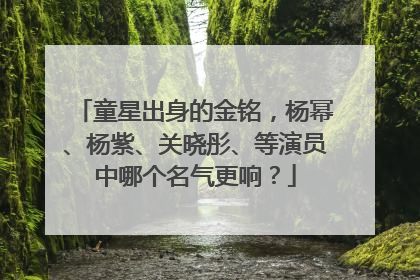 童星出身的金铭,杨幂、杨紫、关晓彤、等演员中哪个名气更响?
