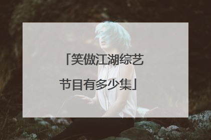 笑傲江湖综艺节目有多少集