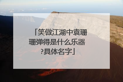 笑傲江湖中袁珊珊弹得是什么乐器?具体名字