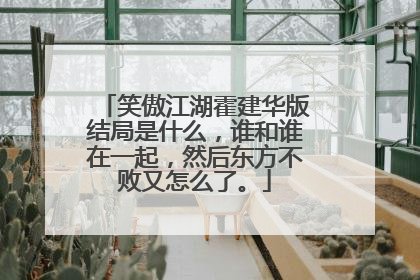 笑傲江湖霍建华版结局是什么，谁和谁在一起，然后东方不败又怎么了。