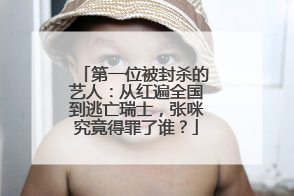 第一位被封杀的艺人：从红遍全国到逃亡瑞士，张咪究竟得罪了谁？