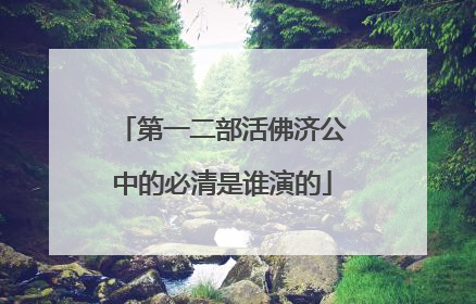 第一二部活佛济公中的必清是谁演的