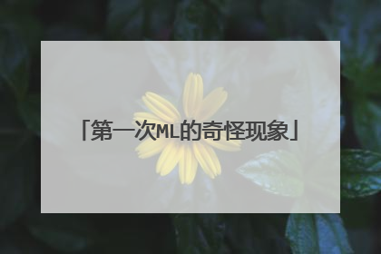 第一次ML的奇怪现象