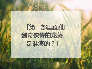 第一部里面仙剑奇侠传的龙葵是谁演的?
