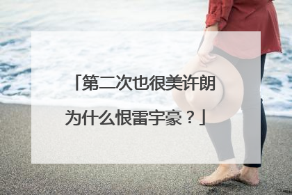 第二次也很美许朗为什么恨雷宇豪？