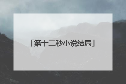 第十二秒小说结局