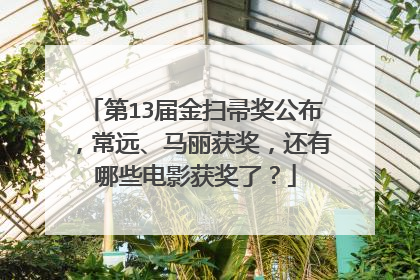 第13届金扫帚奖公布，常远、马丽获奖，还有哪些电影获奖了？