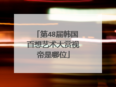 第48届韩国百想艺术大赏视帝是哪位