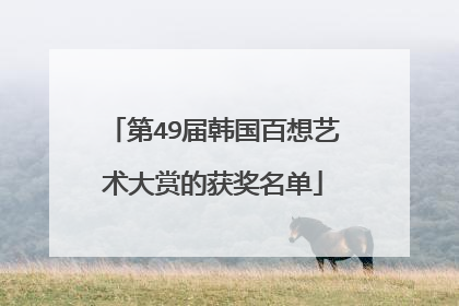 第49届韩国百想艺术大赏的获奖名单