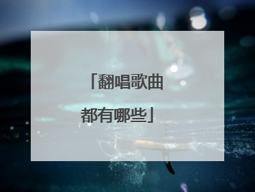 翻唱歌曲都有哪些