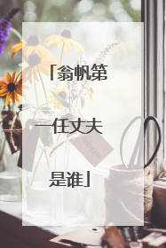 翁帆第一任丈夫是谁