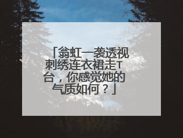 翁虹一袭透视刺绣连衣裙走T台,你感觉她的气质如何?