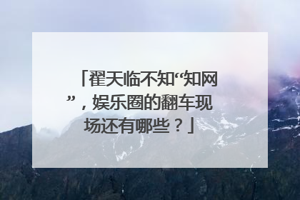 翟天临不知“知网”,娱乐圈的翻车现场还有哪些?