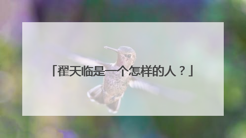 翟天临是一个怎样的人？