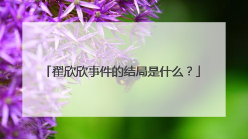 翟欣欣事件的结局是什么？