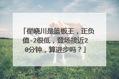 翟晓川是篮板王,正负值-2很低,登场接近20分钟,算进步吗?