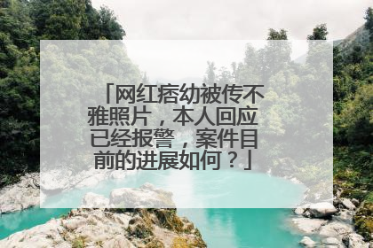 网红痞幼被传不雅照片,本人回应已经报警,案件目前的进展如何?