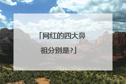 网红的四大鼻祖分别是?