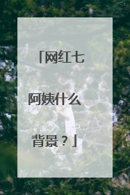 网红七阿姨什么背景?