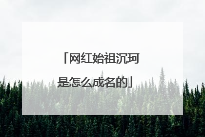 网红始祖沉珂是怎么成名的