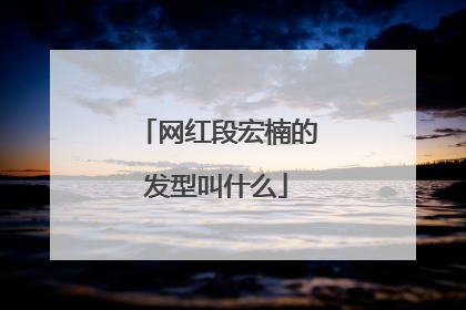 网红段宏楠的发型叫什么