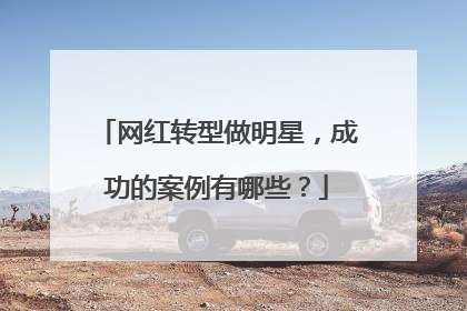 网红转型做明星,成功的案例有哪些?