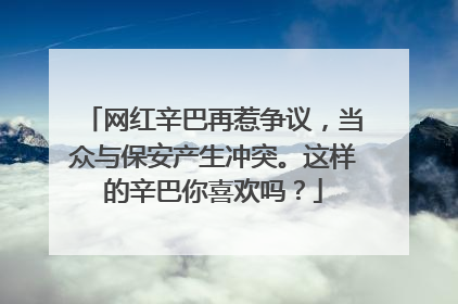 网红辛巴再惹争议，当众与保安产生冲突。这样的辛巴你喜欢吗？