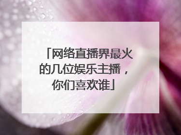 网络直播界最火的几位娱乐主播，你们喜欢谁