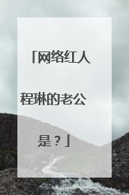 网络红人程琳的老公是？