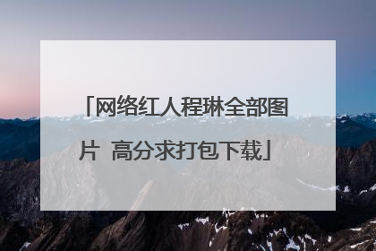 网络红人程琳全部图片 高分求打包下载