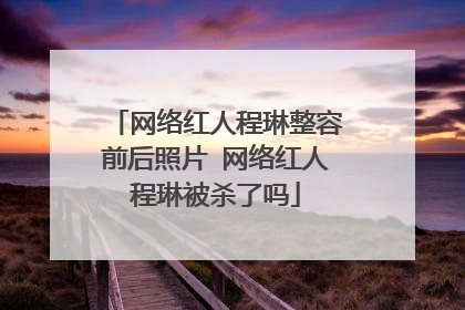 网络红人程琳整容前后照片 网络红人程琳被杀了吗