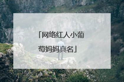 网络红人小葡萄妈妈真名