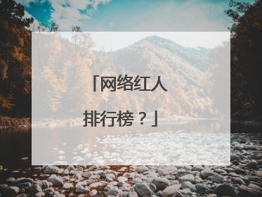网络红人排行榜？