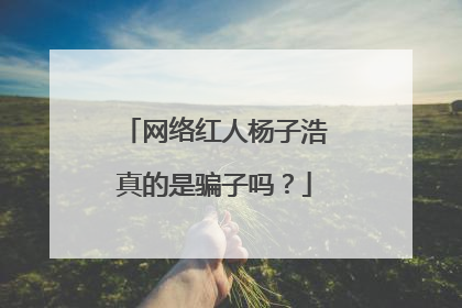 网络红人杨子浩真的是骗子吗?