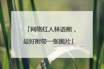 网络红人林语熙，最好附带一张图片